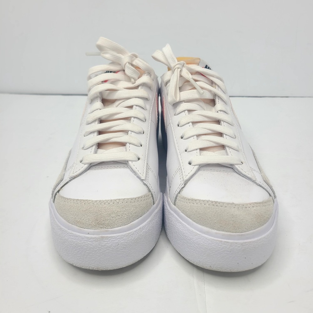 Nike Blazer Low Platform Leather White Pink Glaze Women's Sneakers Shoes 7.5 - Picture 4 of 9
